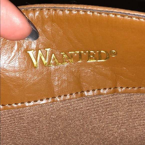 dark tan LEATHER BOOTS below knee boots w/ heel! - Picture 6 of 6